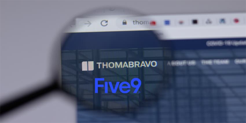 Thoma Bravo Five9 acquisition concept showing CCaaS and workforce management convergence