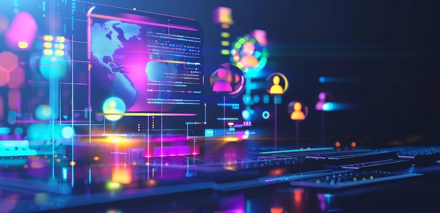 Digital illustration showing unified customer data, AI analytics, and real-time insights powering modern Customer Data Platforms
