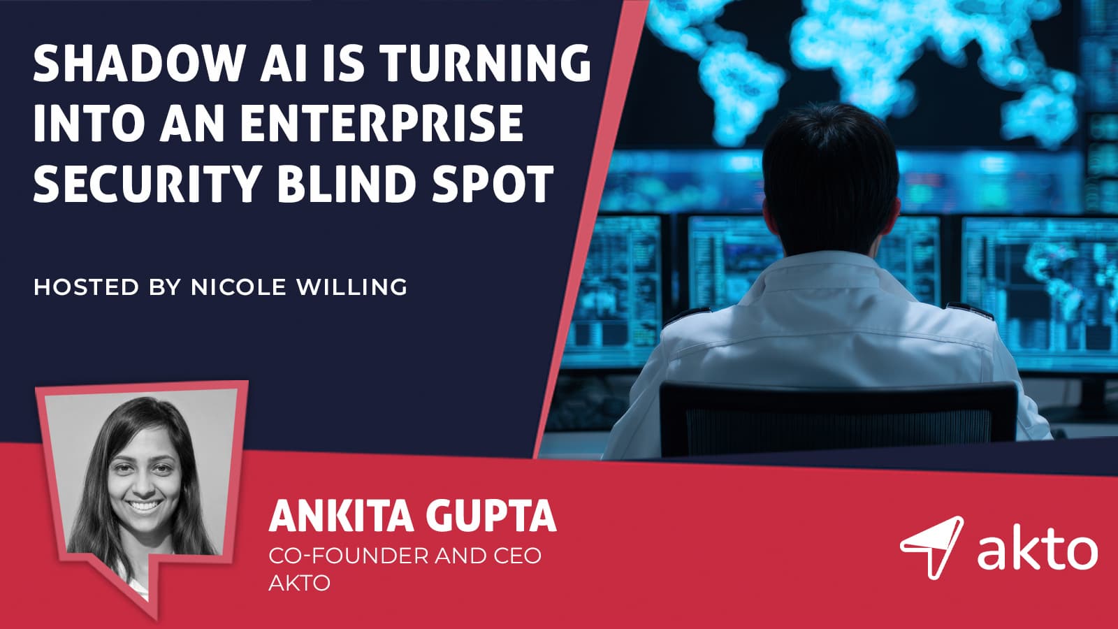 Title card for video interview with Ankita Gupta, Co-Founder and CEO of Akto