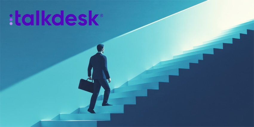 A businessman carrying a heavy briefcase up a staircase, symbolizing the uphill struggle and persistence required to achieve business goals, moving one step closer to success