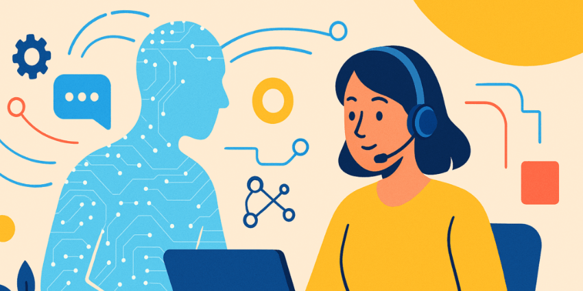 A CX expert works alongside AI to complete their job effectively.