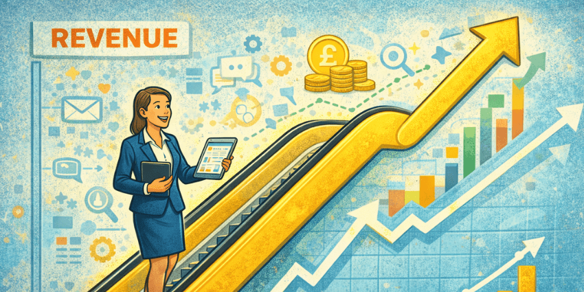 A salesperson reaches higher revenues after harnessing the power of data