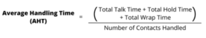 Average Handling Time formula