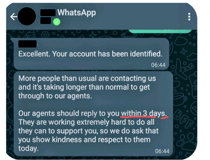 Whatsapp message