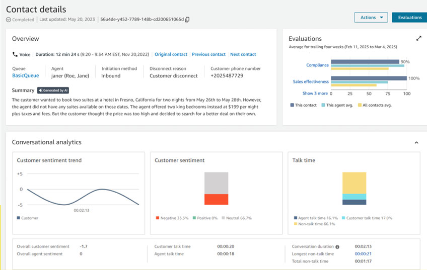 Generative AI-powered post-contact summaries in Amazon Connect