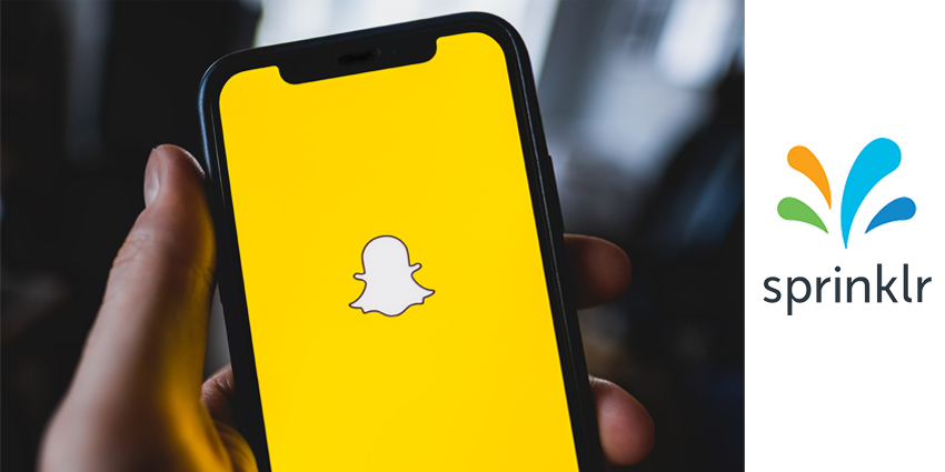 snapchat app logo on the smartphone screen in hand.
