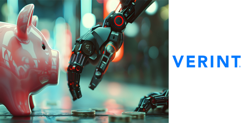 A robot hand and a piggy bank