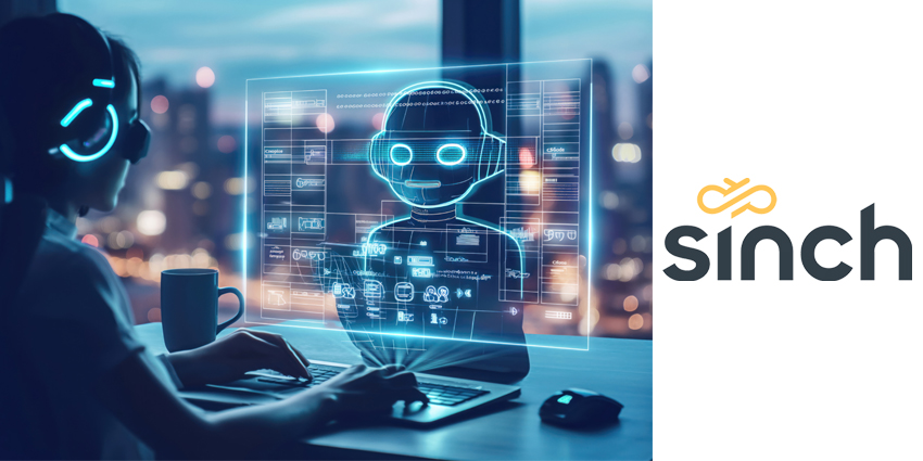 communicating with a chat bot. Concept of a personal assistant with artificial intelligence