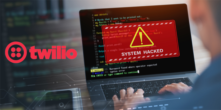 System hacked alert after cyber attack on computer network. compromised information concept. internet virus cyber security and cybercrime.
