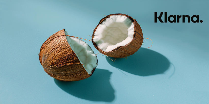 a coconut cut in half