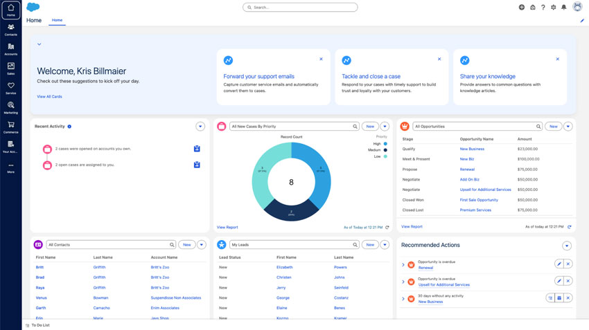A screengrab of the Salesforce Foundations UI