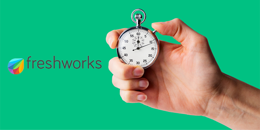 timer hold in hand, button pressed