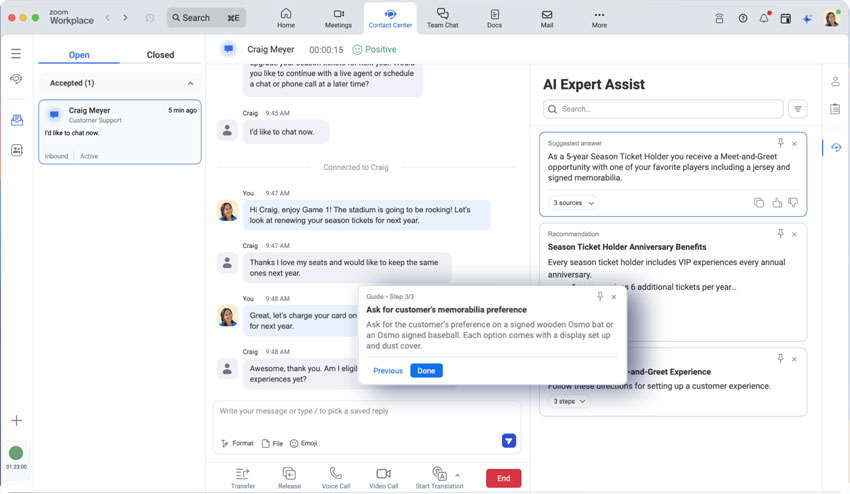 Zoom Dynamic Agent Guides