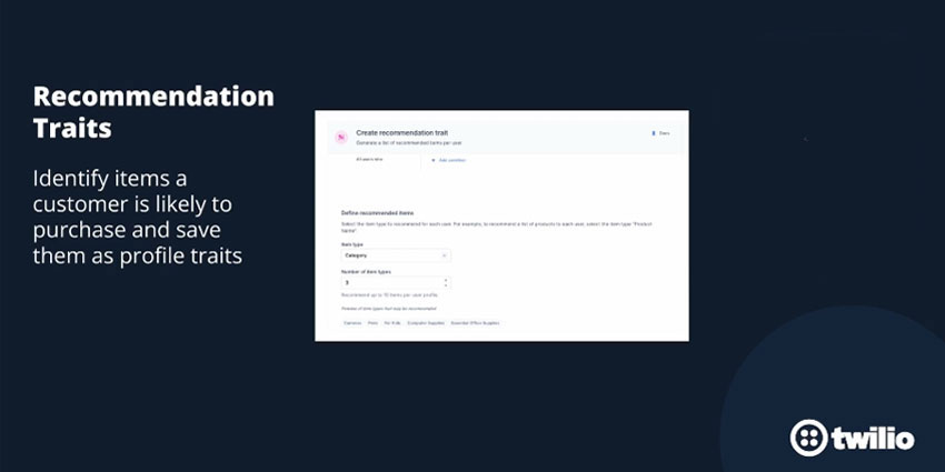 Twilio Recommendation Traits