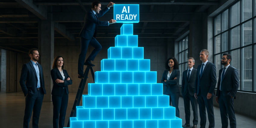 CX leader viewing AI automation dashboards showing workflows, data pipelines, and orchestration insights.