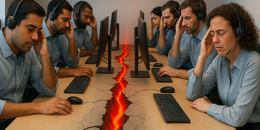 Central orchestration engine routing customer events to channels and agents in real time.