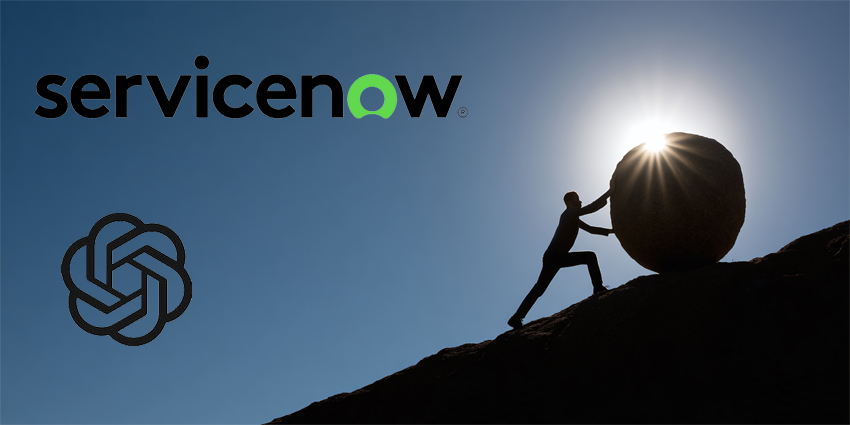 ServiceNow and OpenAI logos representing expanded partnership for AI-powered customer experience automation