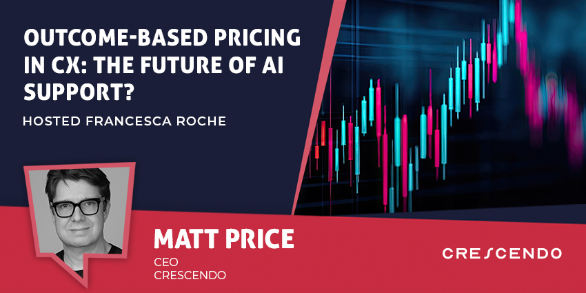 Matt Price, CEO of Crescendo, discusses outcome-based pricing and the real cost of AI in customer experience during a video interview