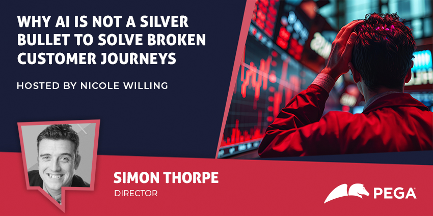 A clean editorial thumbnail showing Simon Thorpe on video interview, with subtle CX Today branding and a visual cue around AI and customer journey mapping.