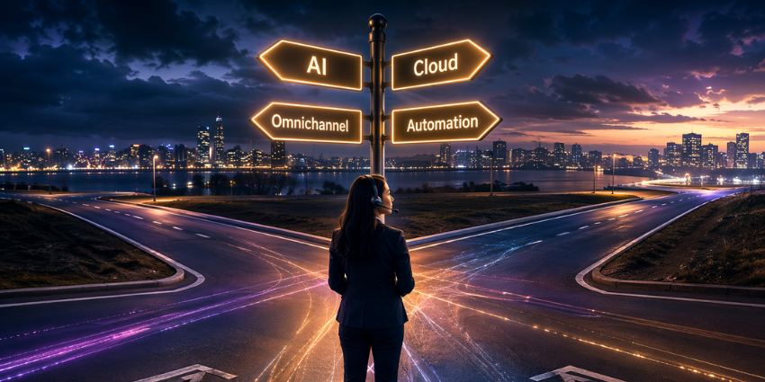 Modern contact center agents using AI-powered software to manage customer interactions in 2026