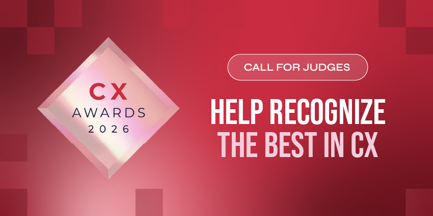 Rob Scott announcing the call for judges for the CX Awards 2026, seeking customer experience experts.