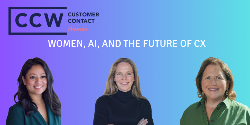 Women CX leaders at CCWomen Summit discussing AI gender gap and workforce displacement