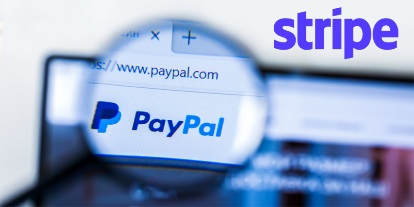 Stripe and PayPal logos representing the reported $53 billion merger and its implications for the checkout experience