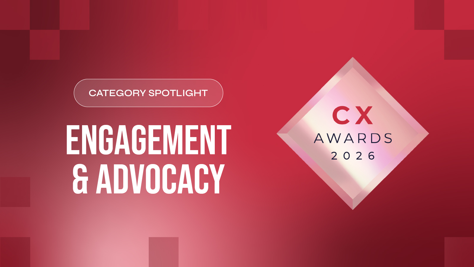 A network graphic representing the CX Awards Engagement and Advocacy layer, celebrating the best customer community platform awards and employee advocacy platforms.